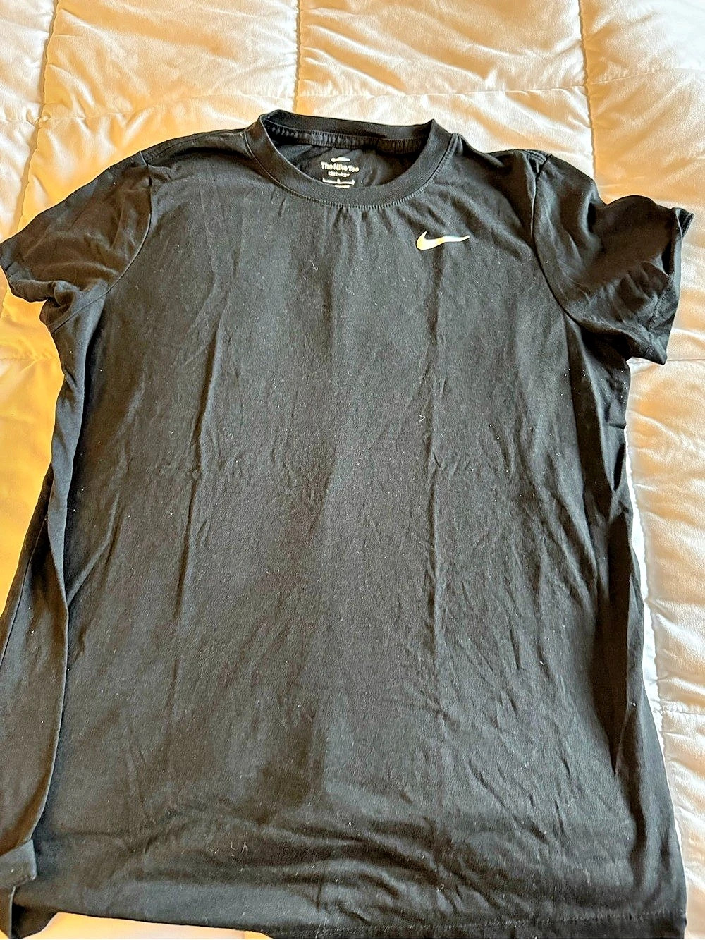 Calvin Klein Men's Long Sleeve Logo Sleeve Tee Black Large, Nike short sleeve te